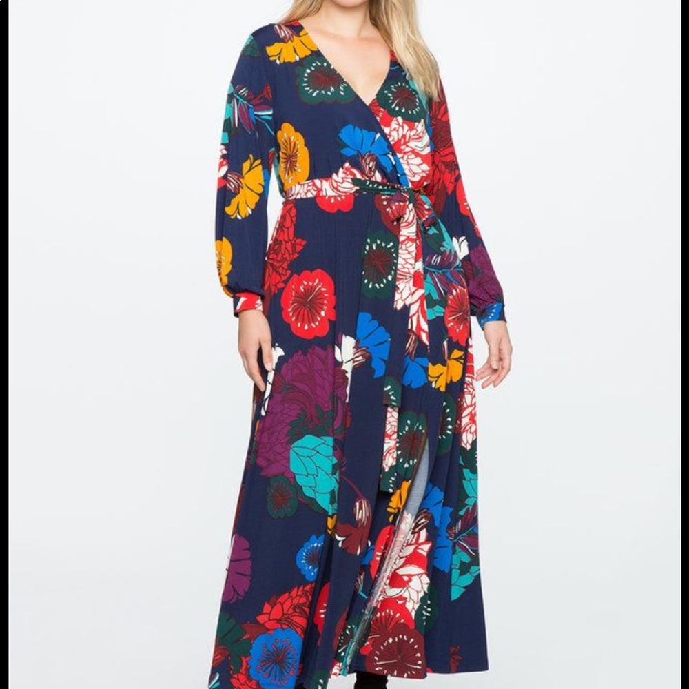 Eloquii Floral Wrap Dress